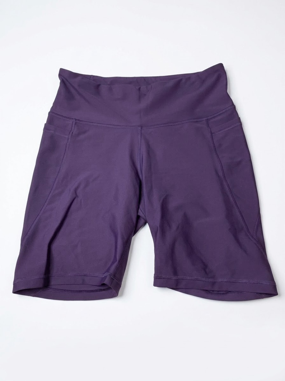 Old Navy Active Powersoft High-Rise Bike Shorts Purple Size L | Pockets